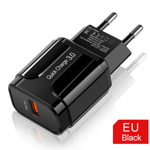 Load image into Gallery viewer, Quick Charge 3.0 USB Charger EU Wall Mobile Phone Charger Adapter for iPhone